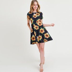 Sunflower Dress with Pockets